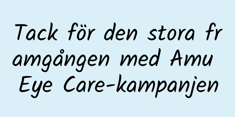 Tack för den stora framgången med Amu Eye Care-kampanjen