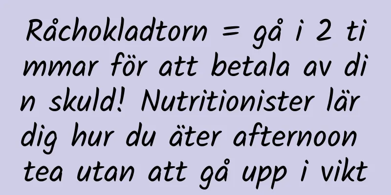 Råchokladtorn = gå i 2 timmar för att betala av din skuld! Nutritionister lär dig hur du äter afternoon tea utan att gå upp i vikt