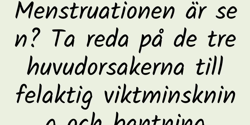 Menstruationen är sen? Ta reda på de tre huvudorsakerna till felaktig viktminskning och bantning