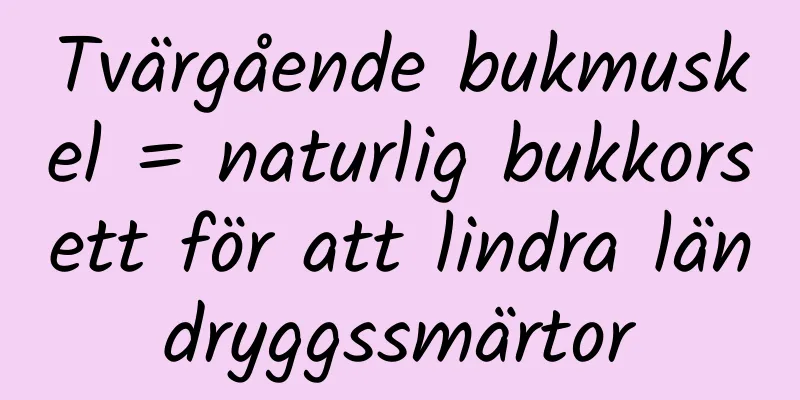 Tvärgående bukmuskel = naturlig bukkorsett för att lindra ländryggssmärtor