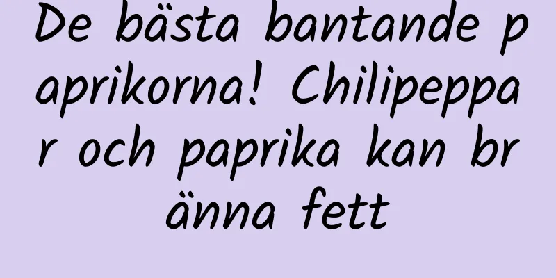 De bästa bantande paprikorna! Chilipeppar och paprika kan bränna fett