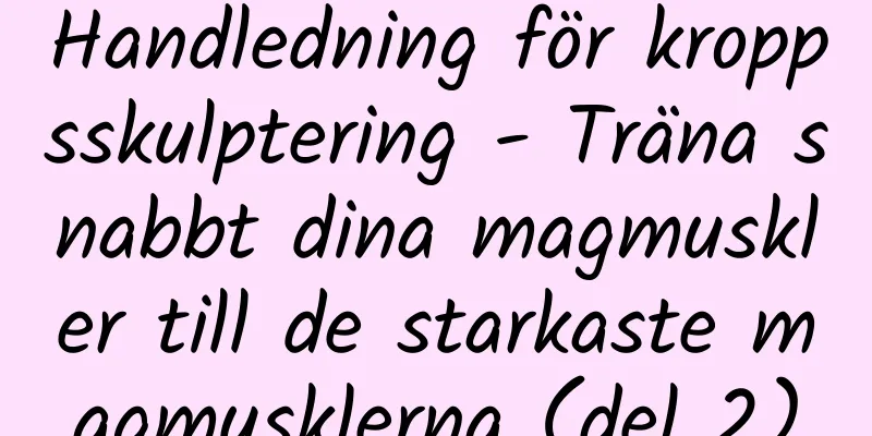 Handledning för kroppsskulptering - Träna snabbt dina magmuskler till de starkaste magmusklerna (del 2)