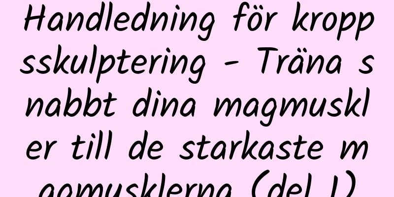 Handledning för kroppsskulptering - Träna snabbt dina magmuskler till de starkaste magmusklerna (del 1)