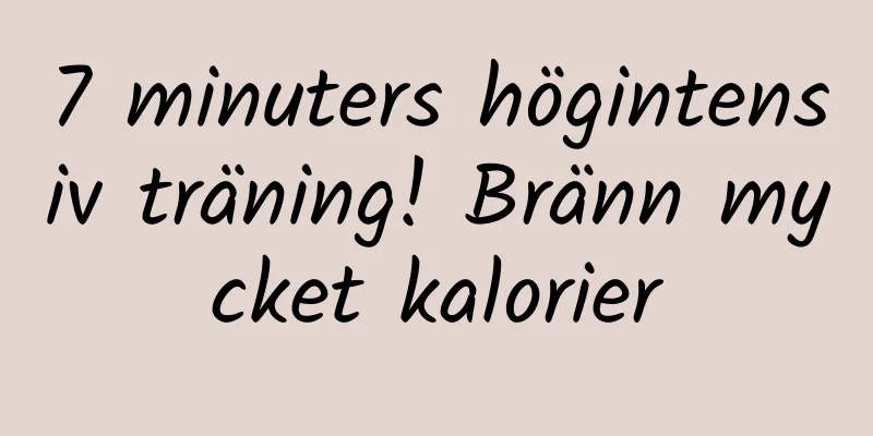 7 minuters högintensiv träning! Bränn mycket kalorier