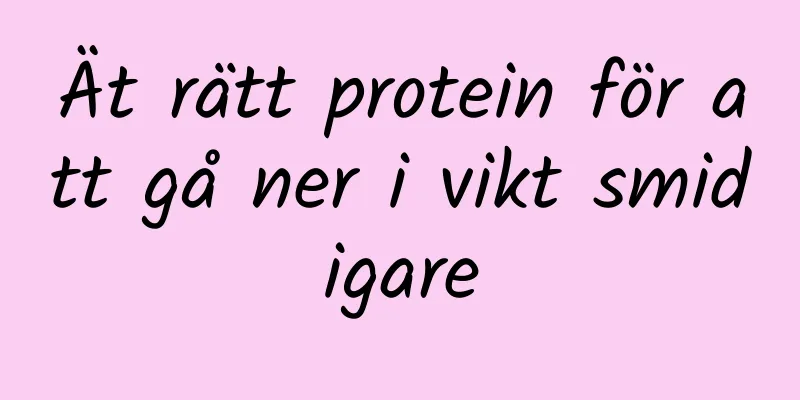 Ät rätt protein för att gå ner i vikt smidigare