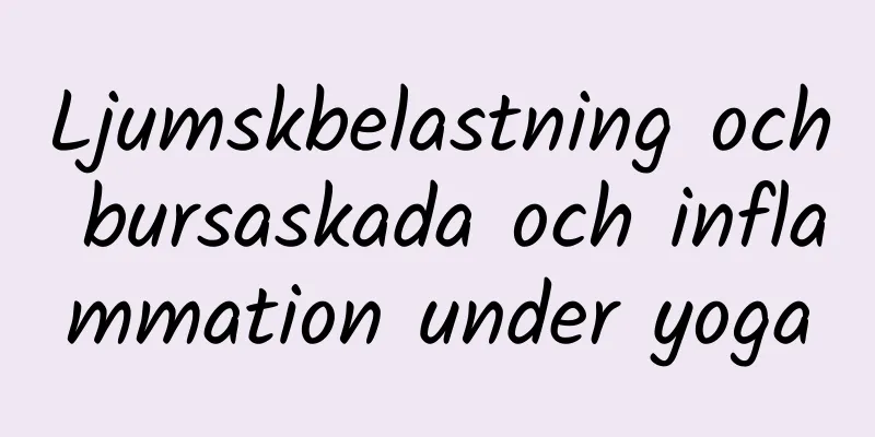 Ljumskbelastning och bursaskada och inflammation under yoga
