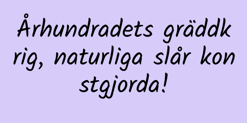 Århundradets gräddkrig, naturliga slår konstgjorda!