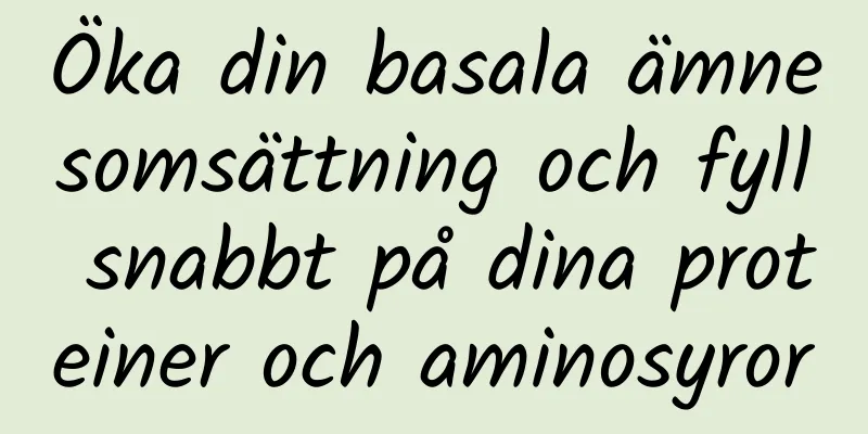 Öka din basala ämnesomsättning och fyll snabbt på dina proteiner och aminosyror