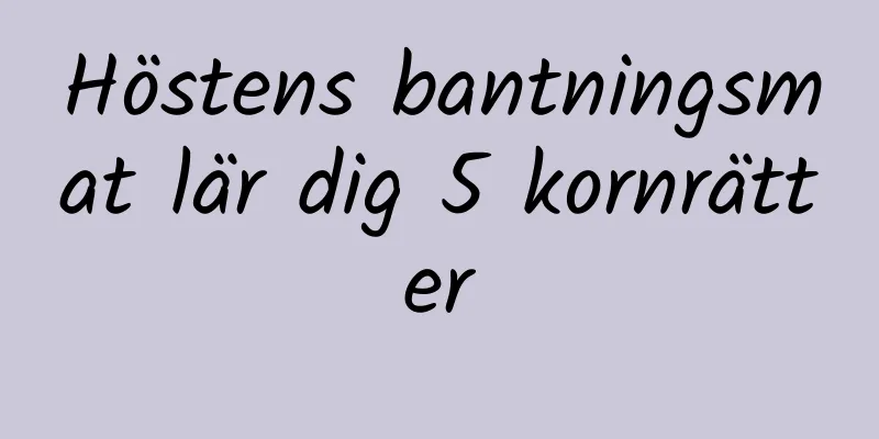 Höstens bantningsmat lär dig 5 kornrätter