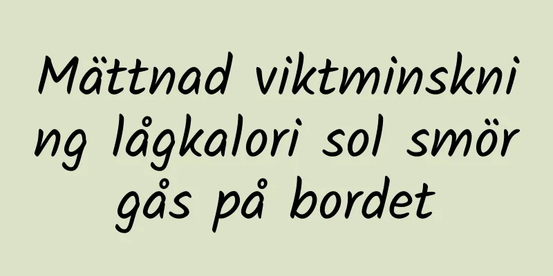 Mättnad viktminskning lågkalori sol smörgås på bordet
