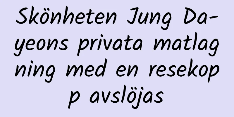 Skönheten Jung Da-yeons privata matlagning med en resekopp avslöjas