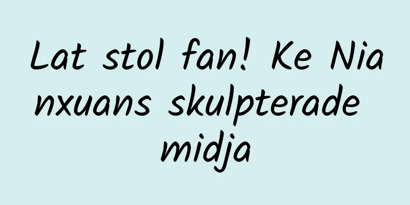 Lat stol fan! Ke Nianxuans skulpterade midja