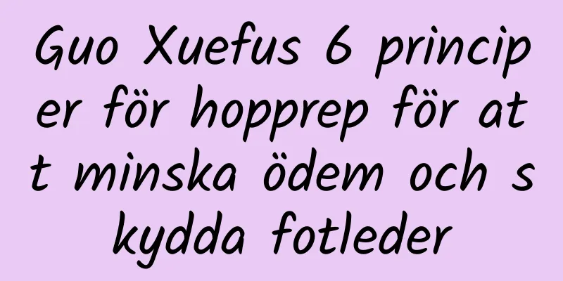 Guo Xuefus 6 principer för hopprep för att minska ödem och skydda fotleder