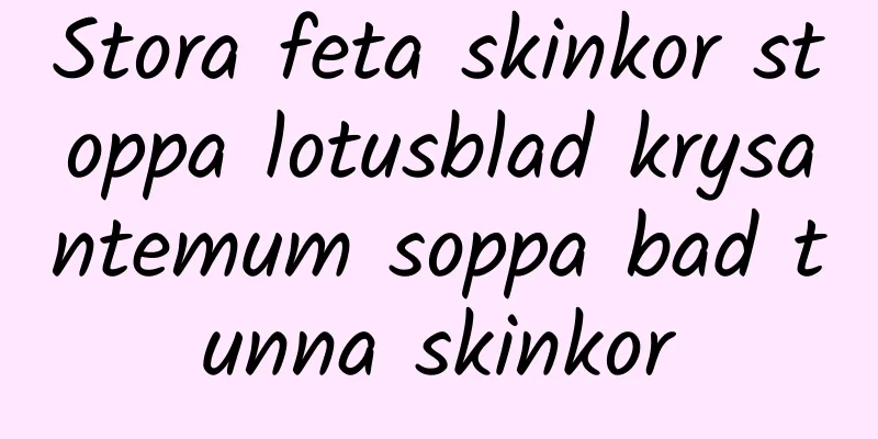 Stora feta skinkor stoppa lotusblad krysantemum soppa bad tunna skinkor