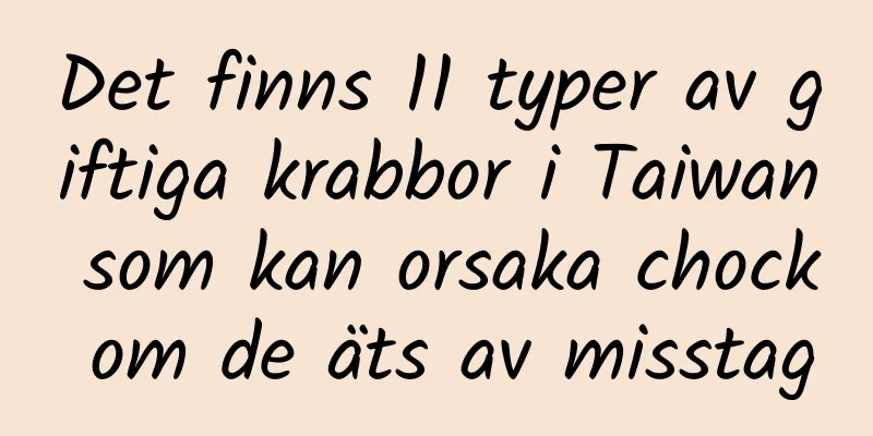 Det finns 11 typer av giftiga krabbor i Taiwan som kan orsaka chock om de äts av misstag