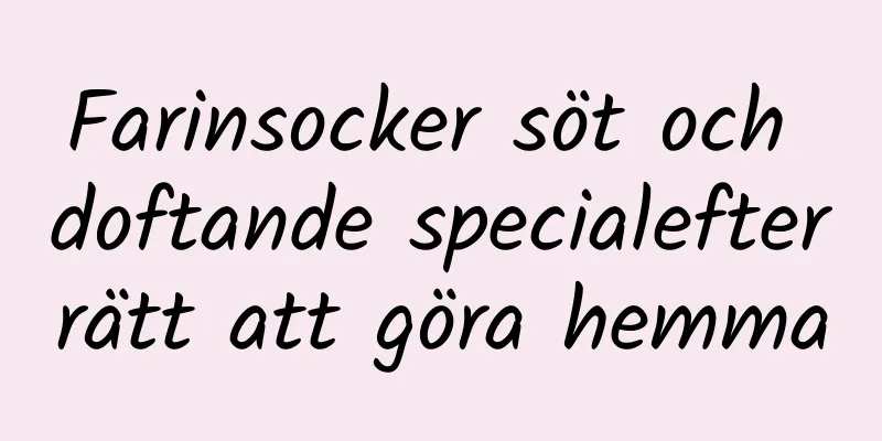 Farinsocker söt och doftande specialefterrätt att göra hemma