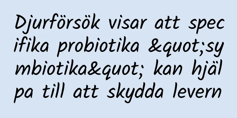 Djurförsök visar att specifika probiotika "symbiotika" kan hjälpa till att skydda levern