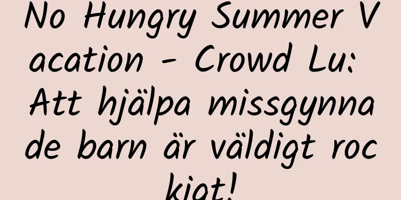 No Hungry Summer Vacation - Crowd Lu: Att hjälpa missgynnade barn är väldigt rockigt!