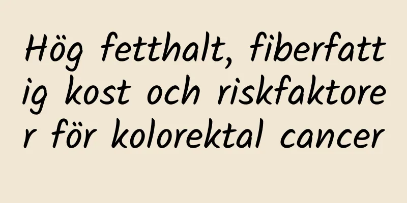 Hög fetthalt, fiberfattig kost och riskfaktorer för kolorektal cancer