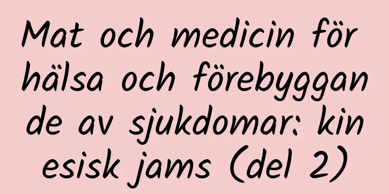 Mat och medicin för hälsa och förebyggande av sjukdomar: kinesisk jams (del 2)