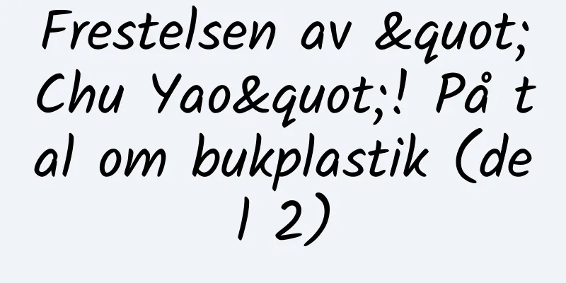 Frestelsen av "Chu Yao"! På tal om bukplastik (del 2)