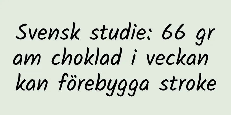Svensk studie: 66 gram choklad i veckan kan förebygga stroke