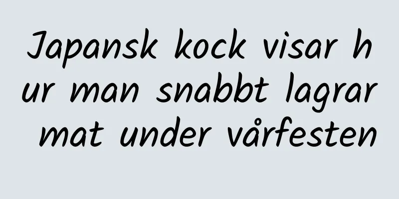 Japansk kock visar hur man snabbt lagrar mat under vårfesten