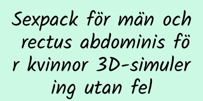 Sexpack för män och rectus abdominis för kvinnor 3D-simulering utan fel