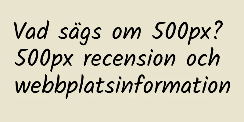 Vad sägs om 500px? 500px recension och webbplatsinformation