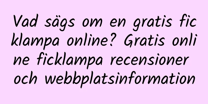 Vad sägs om en gratis ficklampa online? Gratis online ficklampa recensioner och webbplatsinformation