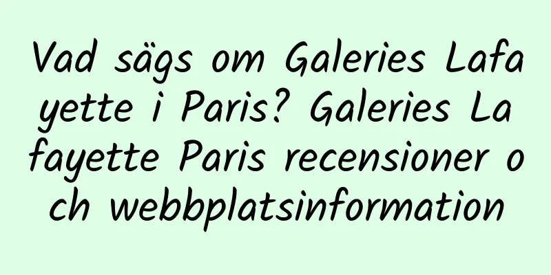 Vad sägs om Galeries Lafayette i Paris? Galeries Lafayette Paris recensioner och webbplatsinformation