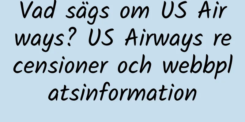 Vad sägs om US Airways? US Airways recensioner och webbplatsinformation
