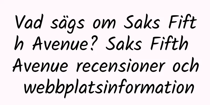Vad sägs om Saks Fifth Avenue? Saks Fifth Avenue recensioner och webbplatsinformation