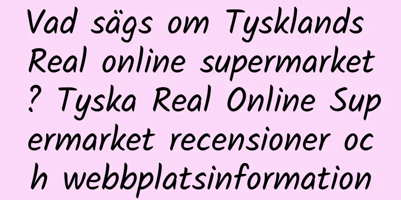Vad sägs om Tysklands Real online supermarket? Tyska Real Online Supermarket recensioner och webbplatsinformation