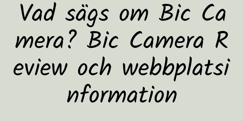 Vad sägs om Bic Camera? Bic Camera Review och webbplatsinformation