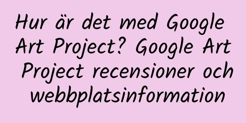 Hur är det med Google Art Project? Google Art Project recensioner och webbplatsinformation