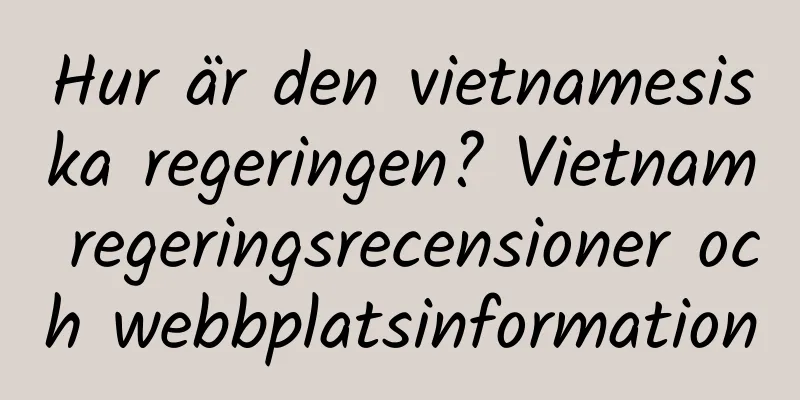 Hur är den vietnamesiska regeringen? Vietnam regeringsrecensioner och webbplatsinformation