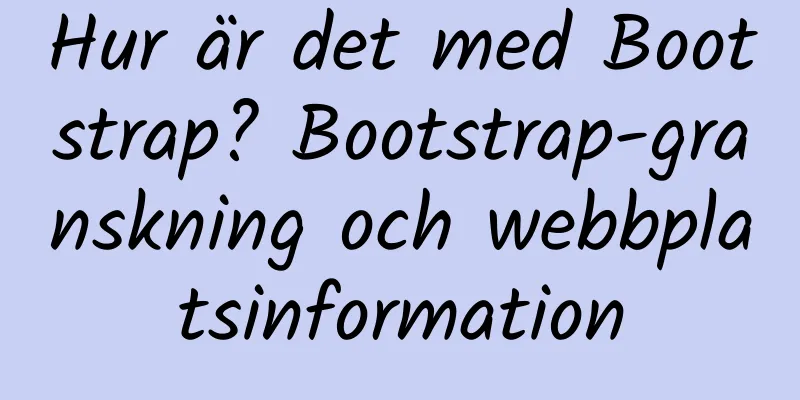 Hur är det med Bootstrap? Bootstrap-granskning och webbplatsinformation