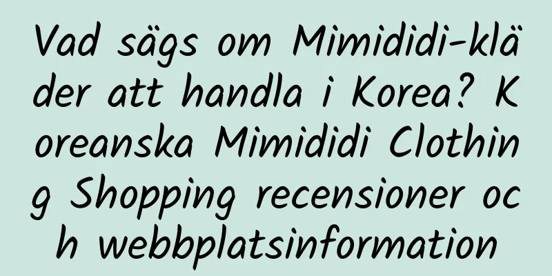 Vad sägs om Mimididi-kläder att handla i Korea? Koreanska Mimididi Clothing Shopping recensioner och webbplatsinformation