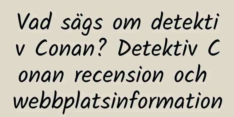 Vad sägs om detektiv Conan? Detektiv Conan recension och webbplatsinformation