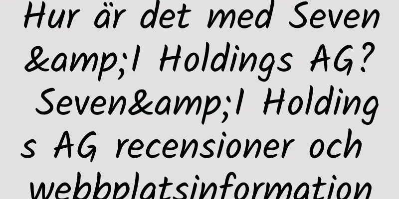 Hur är det med Seven&I Holdings AG? Seven&I Holdings AG recensioner och webbplatsinformation