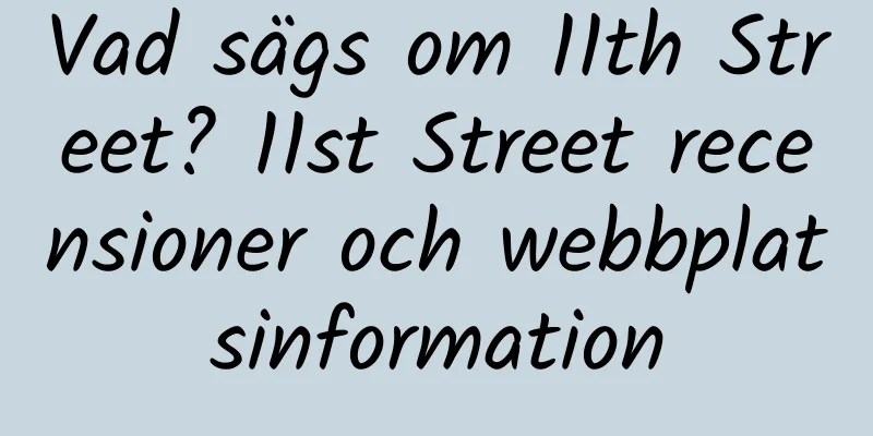 Vad sägs om 11th Street? 11st Street recensioner och webbplatsinformation
