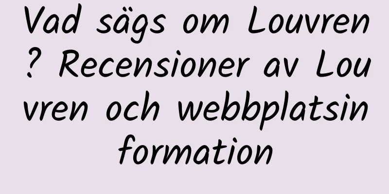 Vad sägs om Louvren? Recensioner av Louvren och webbplatsinformation
