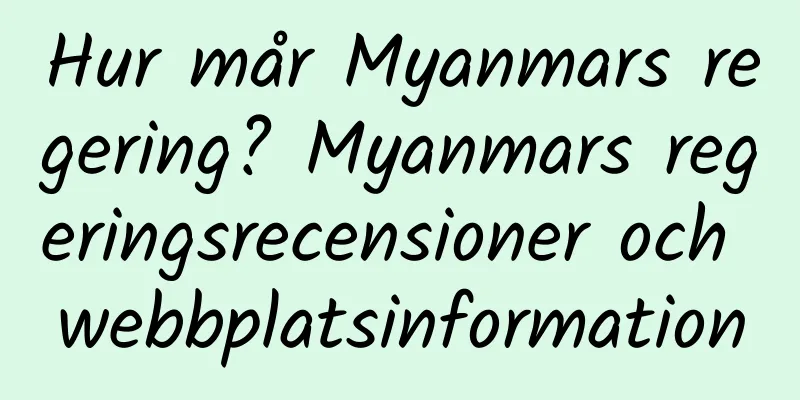 Hur mår Myanmars regering? Myanmars regeringsrecensioner och webbplatsinformation