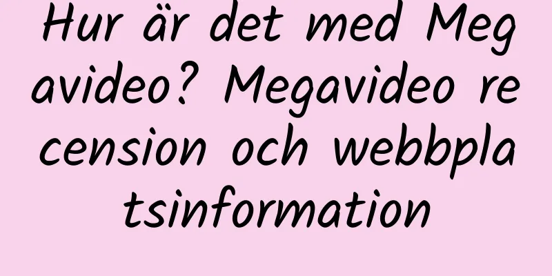 Hur är det med Megavideo? Megavideo recension och webbplatsinformation