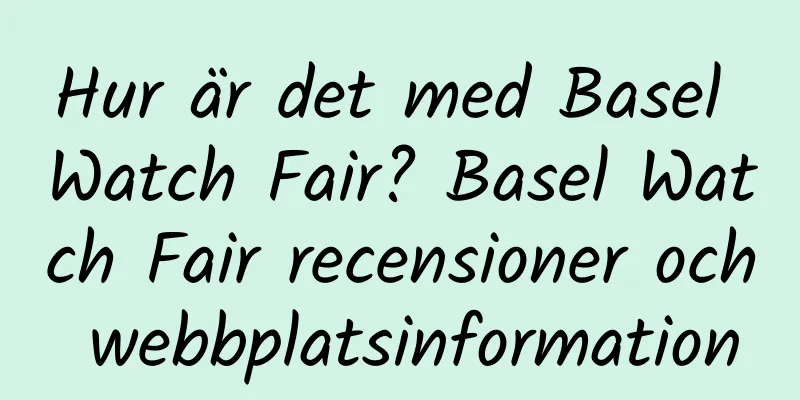 Hur är det med Basel Watch Fair? Basel Watch Fair recensioner och webbplatsinformation