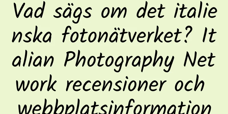 Vad sägs om det italienska fotonätverket? Italian Photography Network recensioner och webbplatsinformation