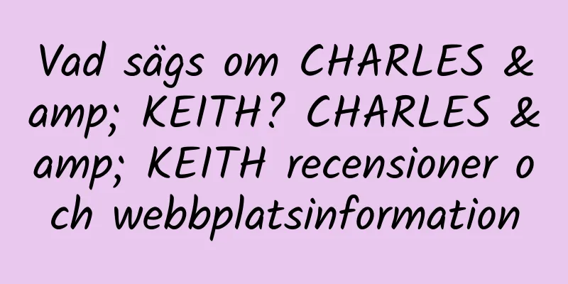 Vad sägs om CHARLES & KEITH? CHARLES & KEITH recensioner och webbplatsinformation