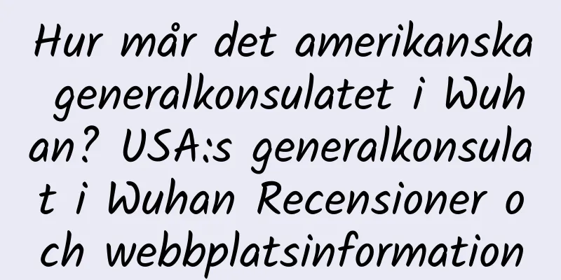 Hur mår det amerikanska generalkonsulatet i Wuhan? USA:s generalkonsulat i Wuhan Recensioner och webbplatsinformation