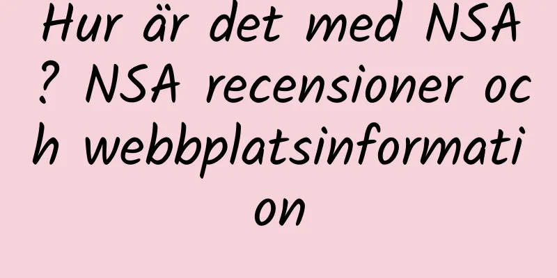Hur är det med NSA? NSA recensioner och webbplatsinformation